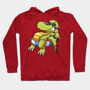 Crocodile At The Beach Hoodie